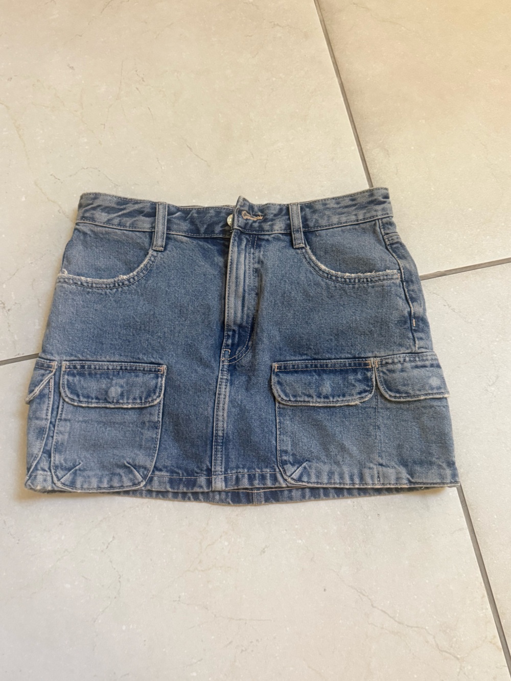 Zara Blue Denim Mini Skirt